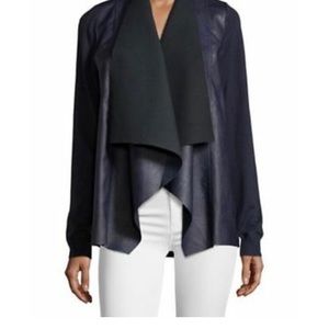 Michael kors faux leather cardigan